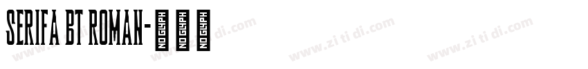 Serifa BT Roman字体转换